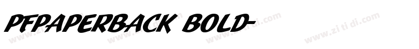 PFPaperback Bold字体转换